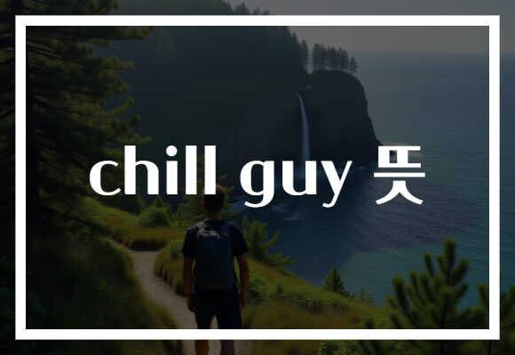 chill guy 뜻