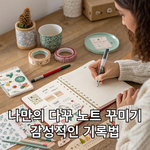 나만의 다꾸 노트 꾸미기 감성적인 기록법