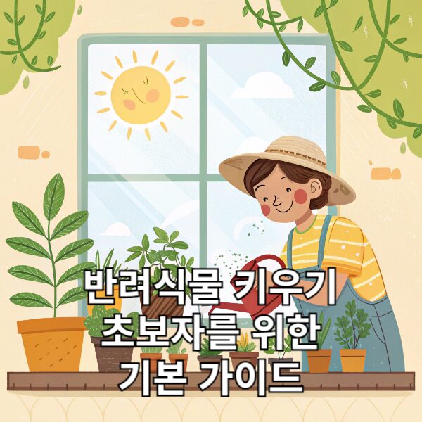 반려식물 키우기 초보자를 위한 기본 가이드