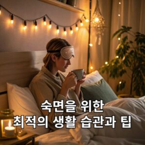 숙면을 위한 최적의 생활 습관과 팁