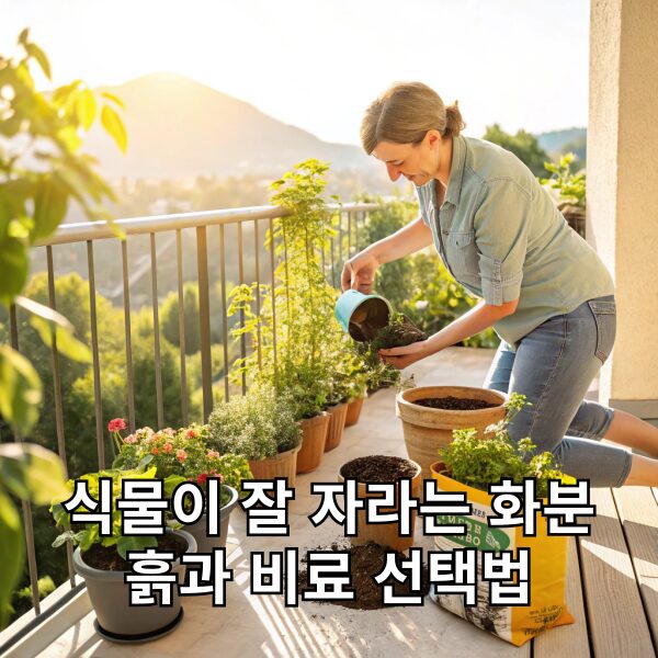 식물이 잘 자라는 화분 흙과 비료 선택법