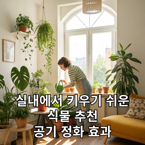 실내에서 키우기 쉬운 식물 추천 공기 정화 효과