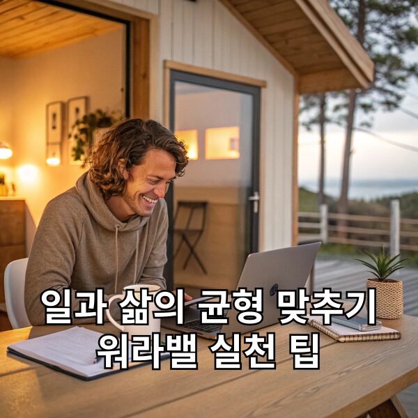 일과 삶의 균형 맞추기 워라밸 실천 팁