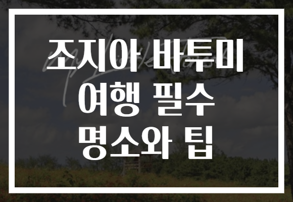 조지아 바투미 여행 필수 명소와 팁