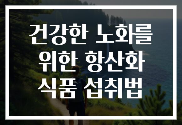 건강한 노화를 위한 항산화 식품 섭취법