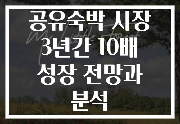 공유숙박 시장 3년간 10배 성장 전망과 분석
