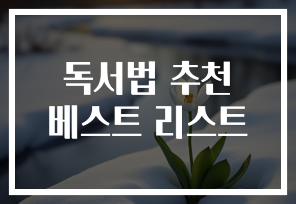 독서법 추천 베스트 리스트
