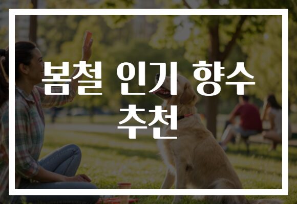 봄철 인기 향수 추천