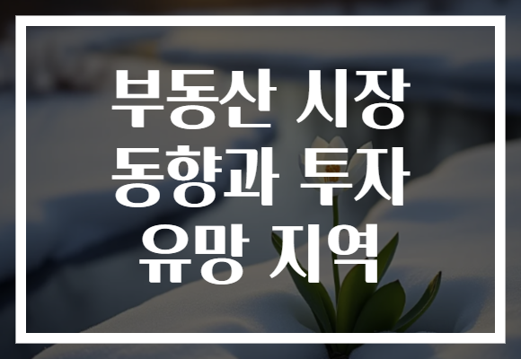 부동산 시장 동향과 투자 유망 지역