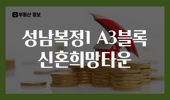 성남복정1 A3블록 신혼희망타운