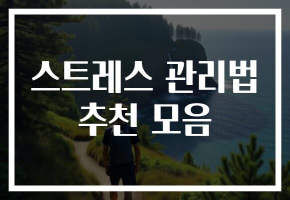 스트레스 관리법 추천 모음
