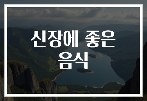 신장에 좋은 음식