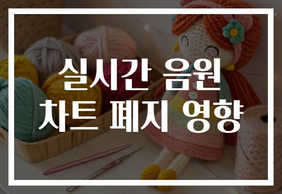 실시간 음원 차트 폐지 영향