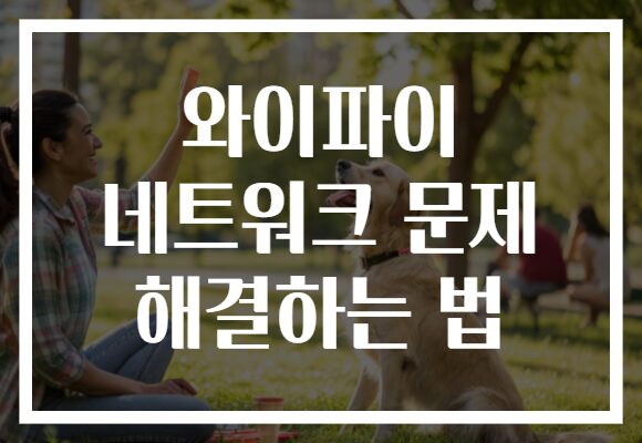 와이파이 네트워크 문제 해결하는 법