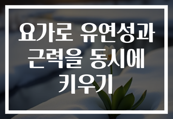 요가로 유연성과 근력을 동시에 키우기