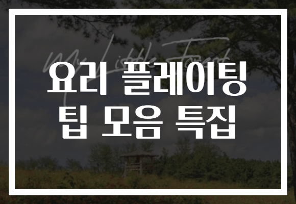 요리 플레이팅 팁 모음 특집