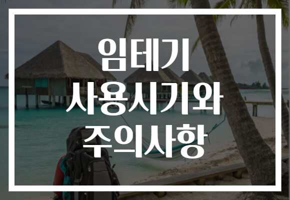 임테기 사용시기와 주의사항