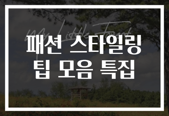 패션 스타일링 팁 모음 특집