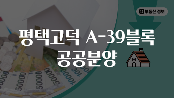 평택고덕 A-39블록 공공분양