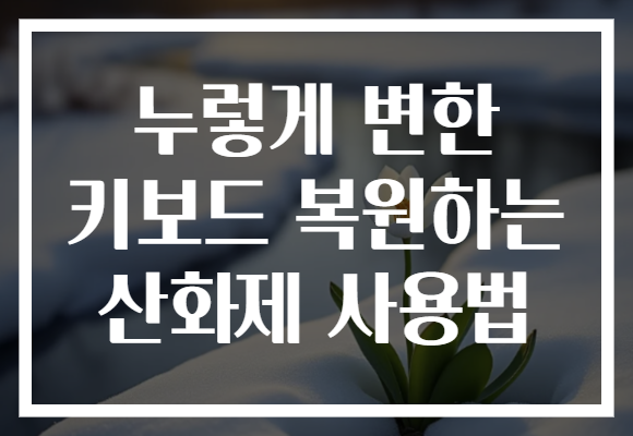 누렇게 변한 키보드 복원하는 산화제 사용법