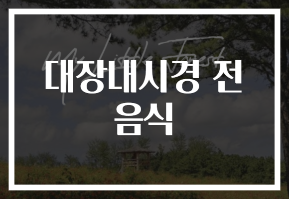 대장내시경 전 음식