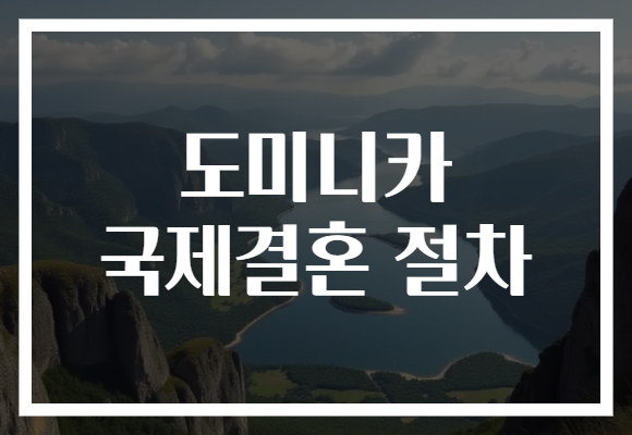 도미니카 국제결혼 절차