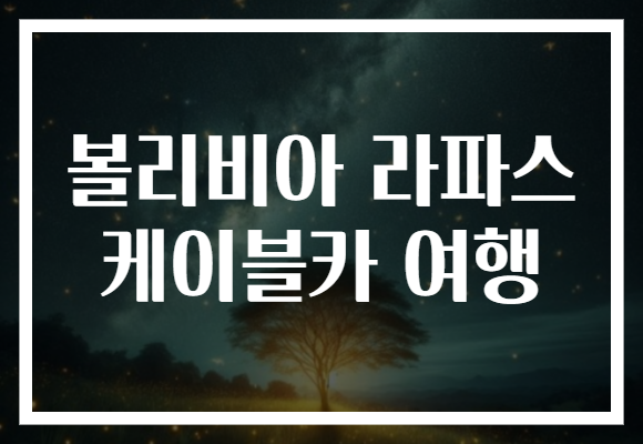 볼리비아 라파스 케이블카 여행