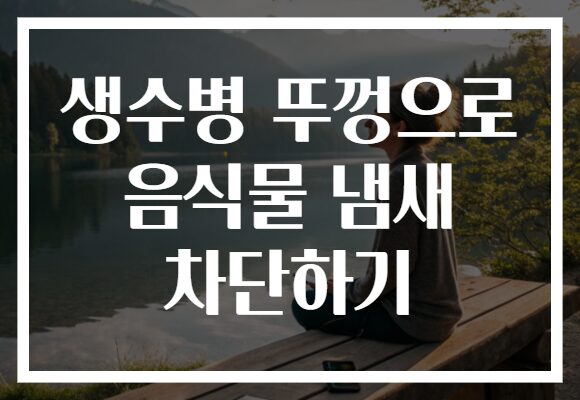 생수병 뚜껑으로 음식물 냄새 차단하기