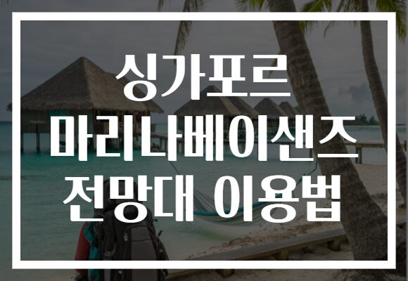 싱가포르 마리나베이샌즈 전망대 이용법