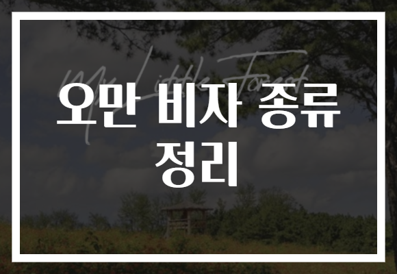 오만 비자 종류 정리