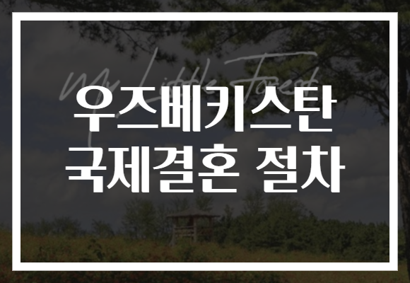 우즈베키스탄 국제결혼 절차