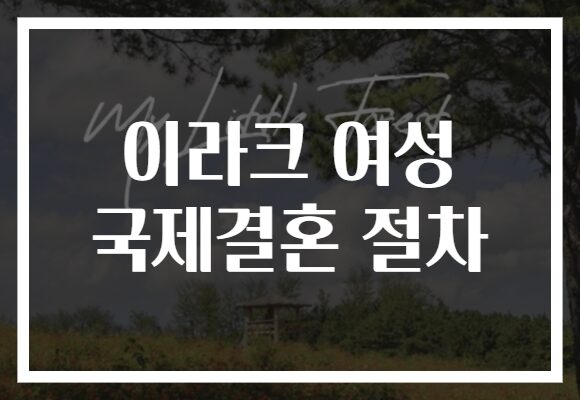 이라크 여성 국제결혼 절차