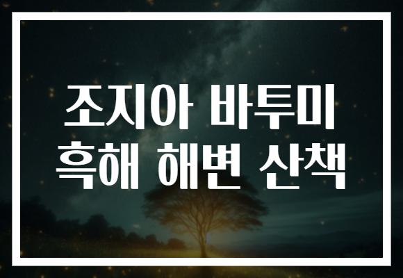 조지아 바투미 흑해 해변 산책