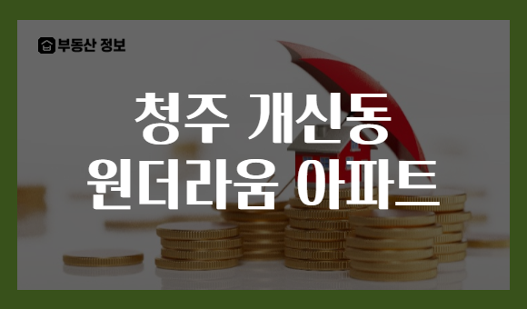 청주 개신동 원더라움 아파트