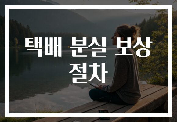 택배 분실 보상 절차