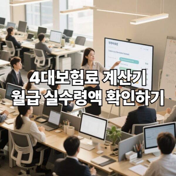 4대보험료 계산기 월급 실수령액 확인하기