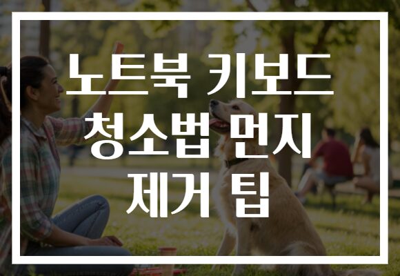 노트북 키보드 청소법 먼지 제거 팁