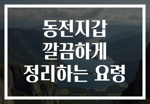 동전지갑 깔끔하게 정리하는 요령