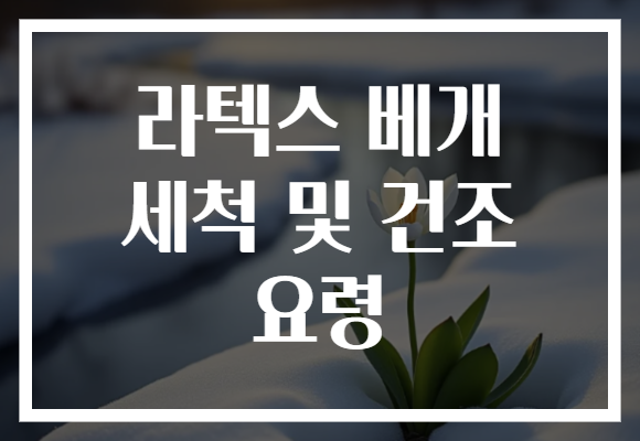 라텍스 베개 세척 및 건조 요령