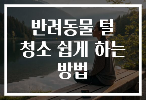 반려동물 털 청소 쉽게 하는 방법