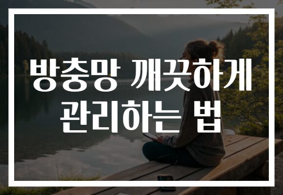 방충망 깨끗하게 관리하는 법