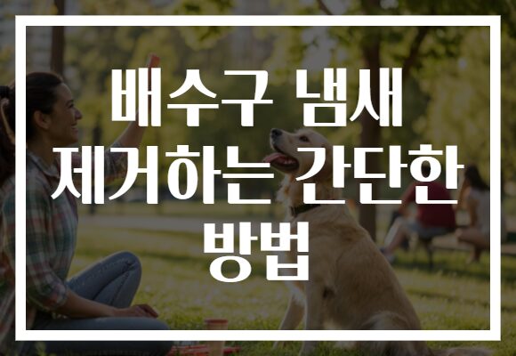 배수구 냄새 제거하는 간단한 방법