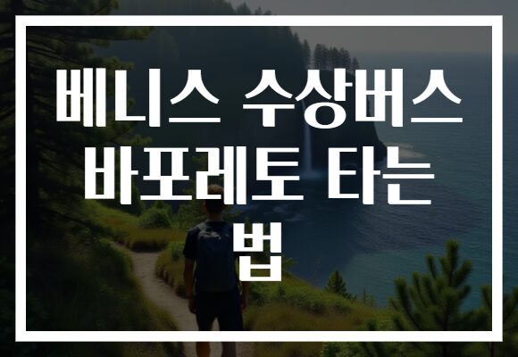 베니스 수상버스 바포레토 타는 법