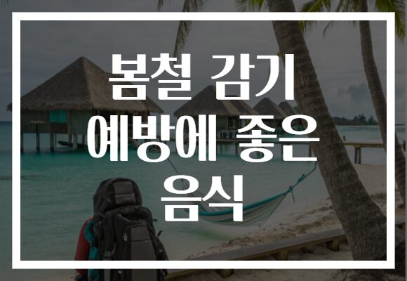 봄철 감기 예방에 좋은 음식