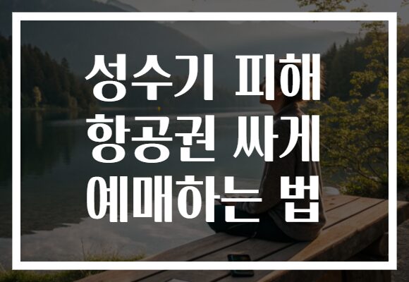 성수기 피해 항공권 싸게 예매하는 법