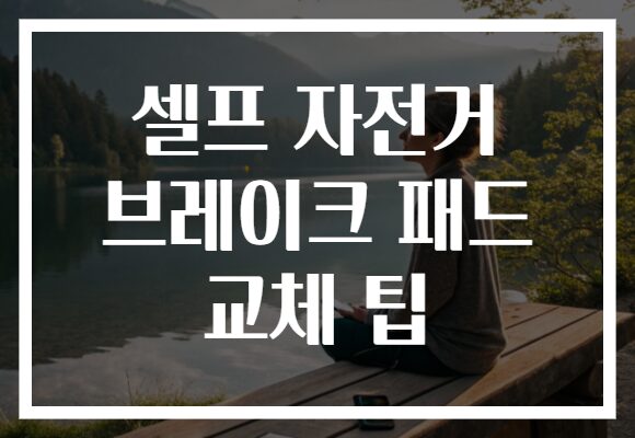 셀프 자전거 브레이크 패드 교체 팁