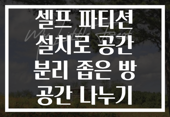 셀프 파티션 설치로 공간 분리 좁은 방 공간 나누기