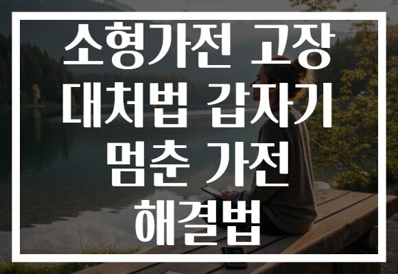 소형가전 고장 대처법 갑자기 멈춘 가전 해결법
