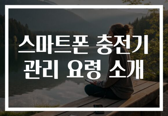 스마트폰 충전기 관리 요령 소개