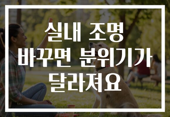 실내 조명 바꾸면 분위기가 달라져요